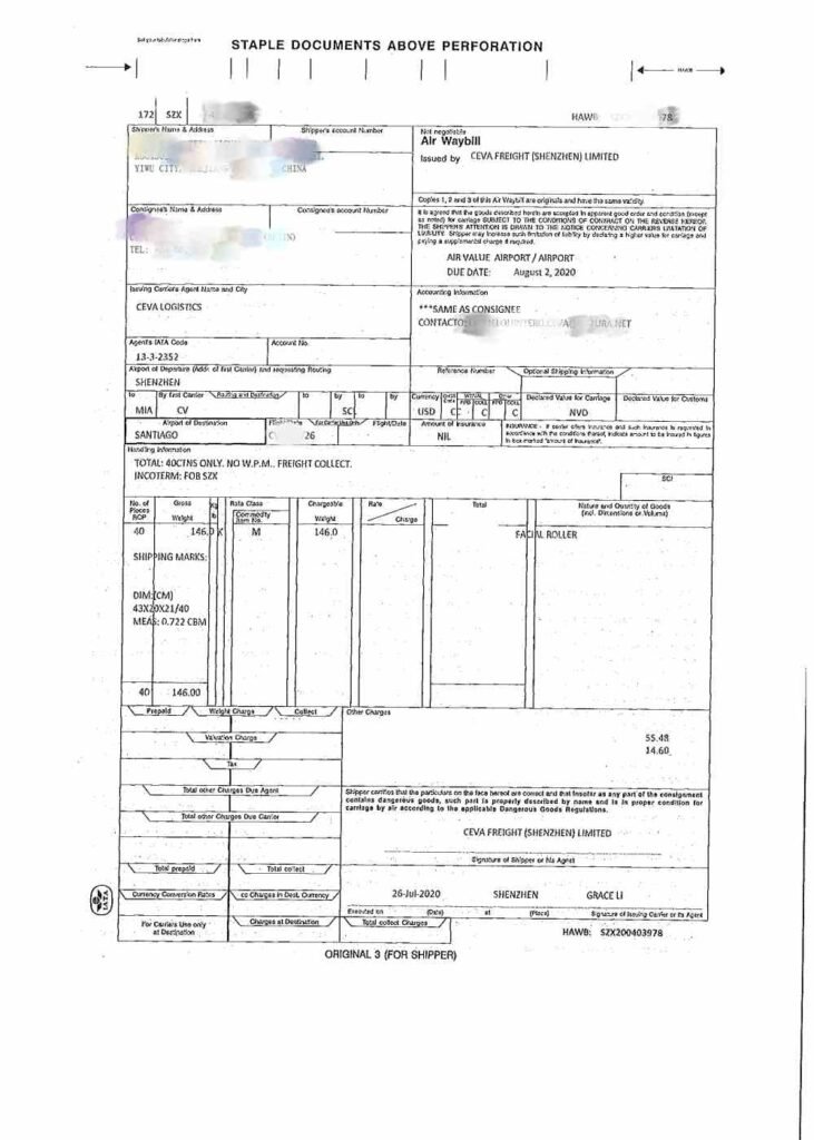 Luftfrachtbrief (AWB)