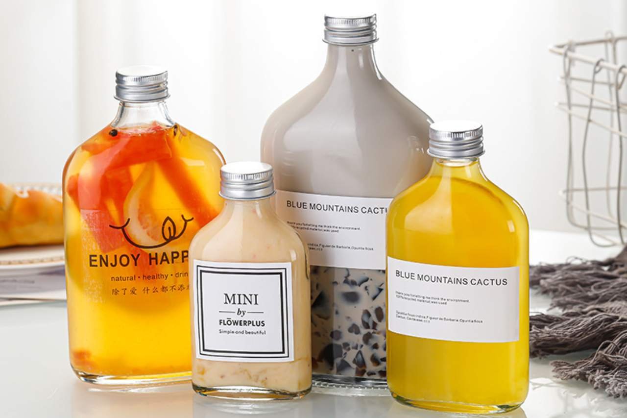 Bouteille en verre personnalisée pour l'emballage des boissons