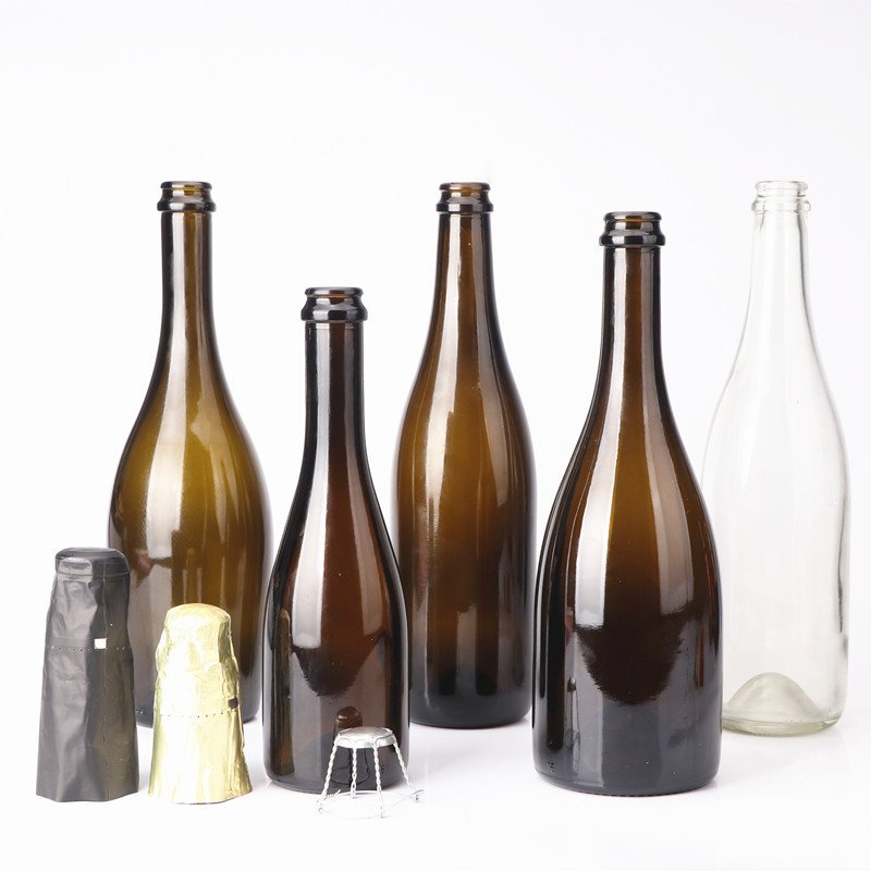 Bouteilles de champagne en verre