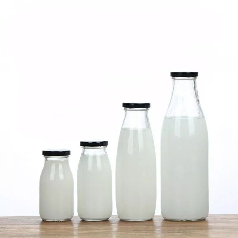 Bouteilles de lait en verre