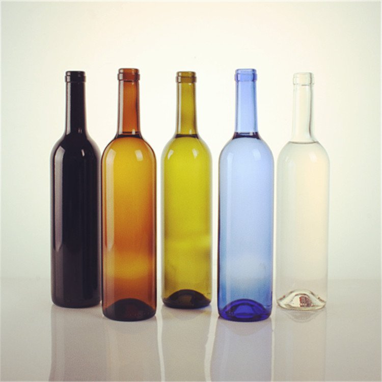 Bouteilles de vin en verre