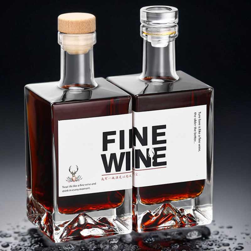 Bouteilles de whisky en verre